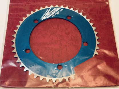NOS Sugino Messenger 130BCD 46t Track Chainring 1/8" - Blue Anodized 1