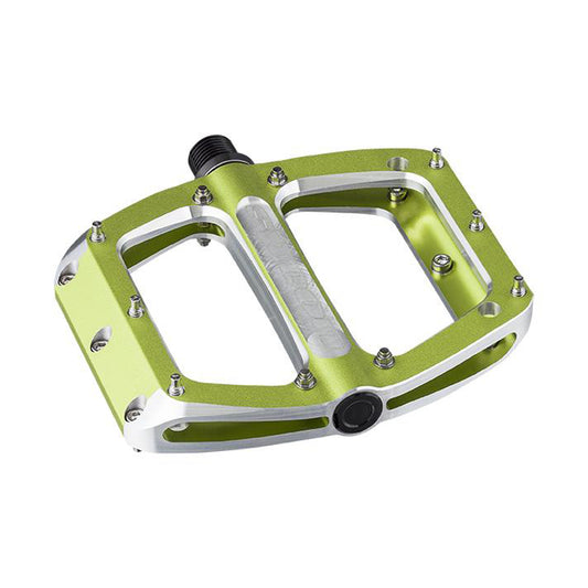 Spank Spoon 110 Pedals - Platform, Aluminum, 9/16", 110mm Wide, Green 1