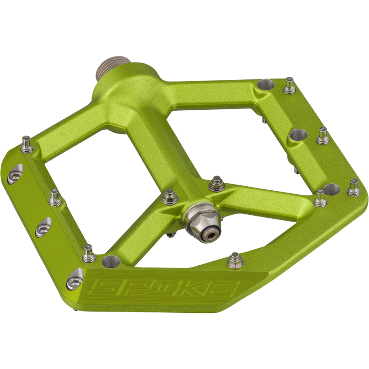 Spank Spike Pedals - Platform, Aluminum, 9/16", Green 1