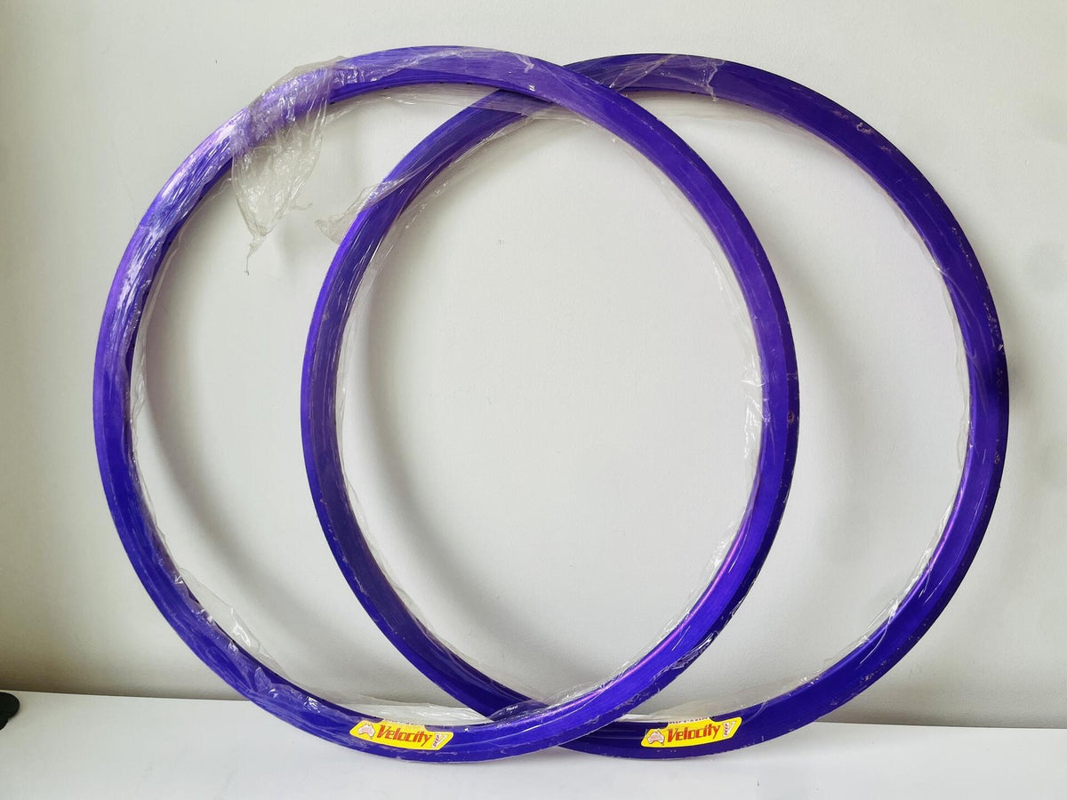 NOS Australian Velocity Deep V 700c Alloy Rim Set 32h NMSW - Purple Anodized 2