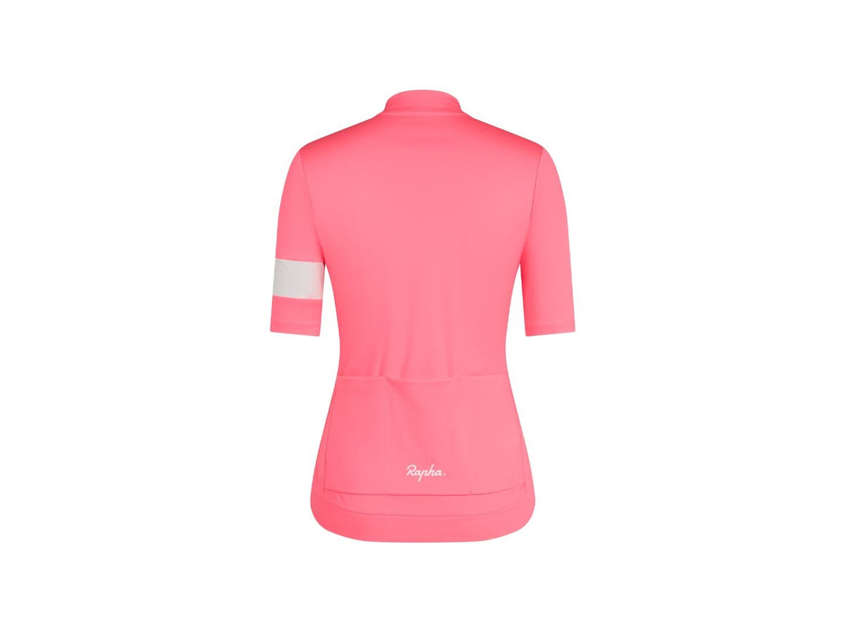 Rapha Core Women's Cycling Jersey L Visibility Pink/White 2
