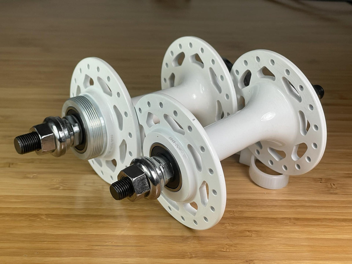 NOS COBRA Track/Fixie/BMX 36h Hub Set 100/120mm Fix / Free - White Powder Coat 1