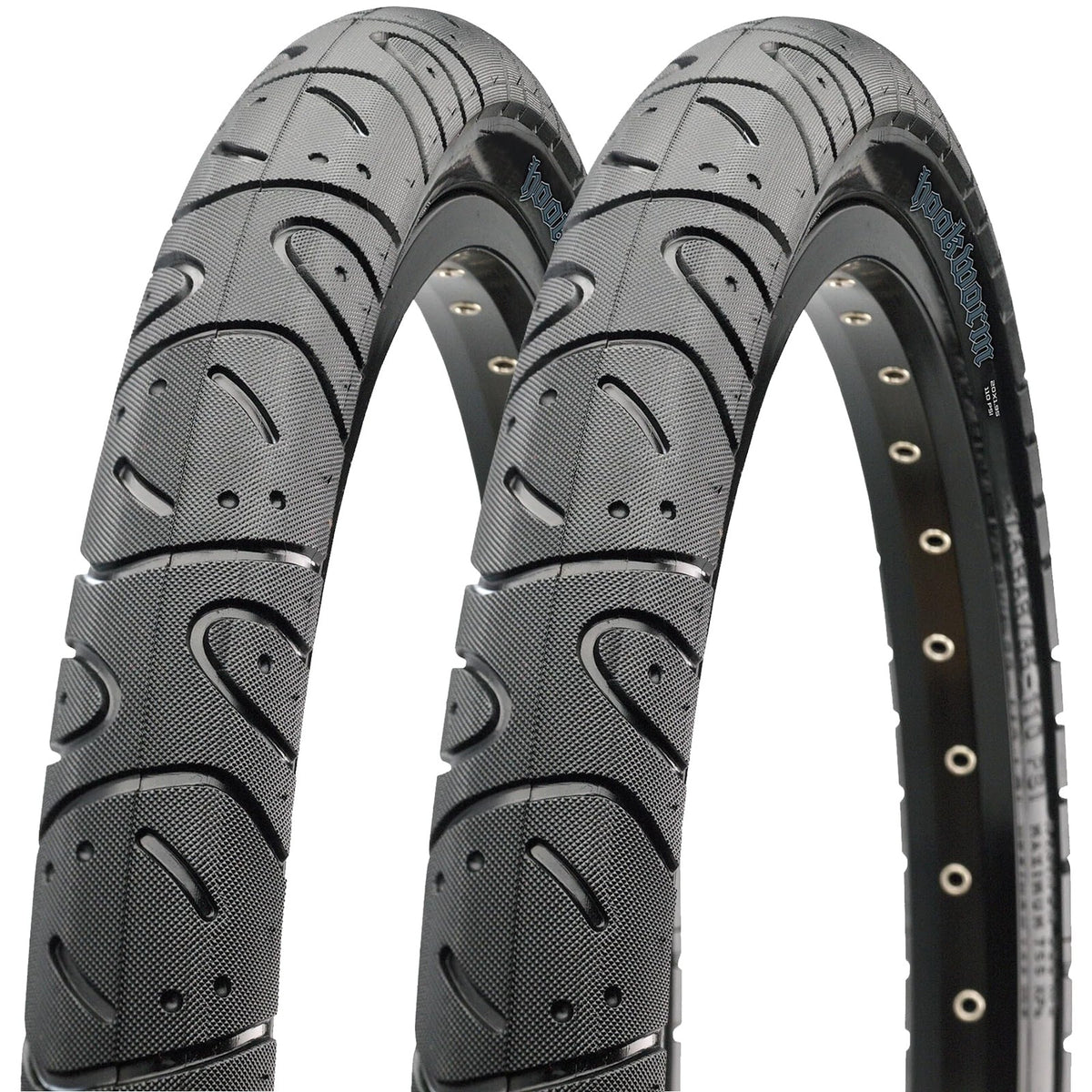 2 Pack: Maxxis Hookworm 26" Tire 26x2.50 Black Single Compound 60TPI Wire - PAIR 1