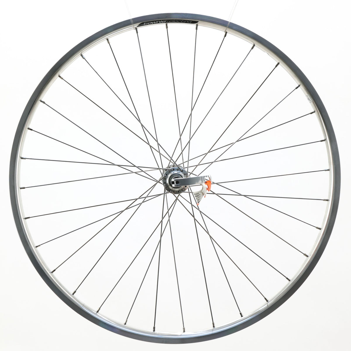 Electra Townie 7D 26'' Front Wheel, Clincher, 100mm Hub, Rim Brake, QR, Schrader 1