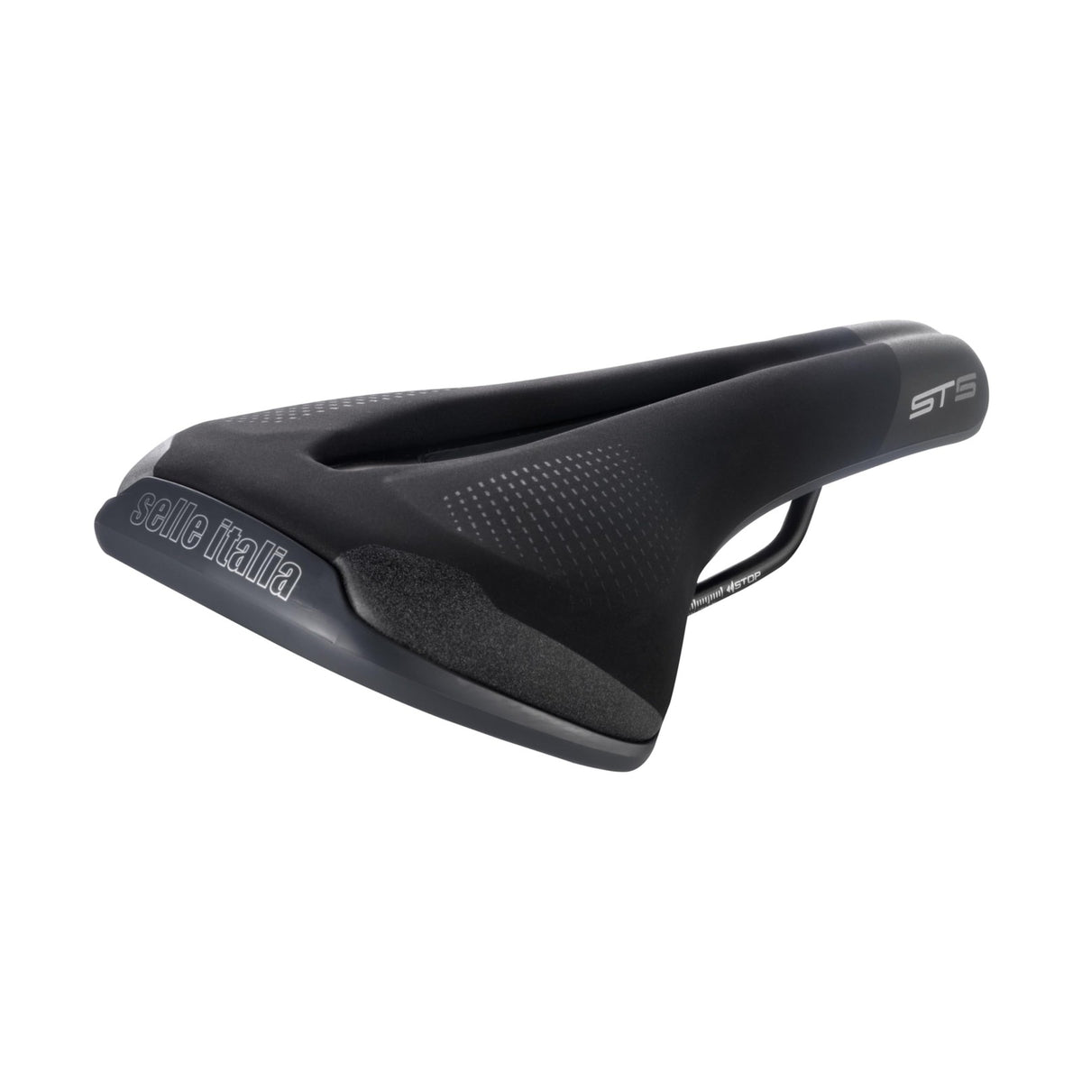 Selle Italia ST 5 Flow Saddle, S2 IDmatch, FeC Alloy Rail, Soft-Tek, Black 1