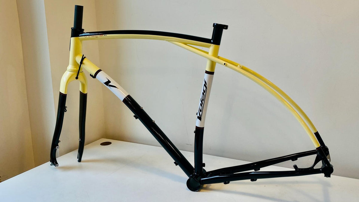 Volagi Viaje XL Cream Cr-Mo Frame & Full Carbon Fork 55cm BB386EVO 2