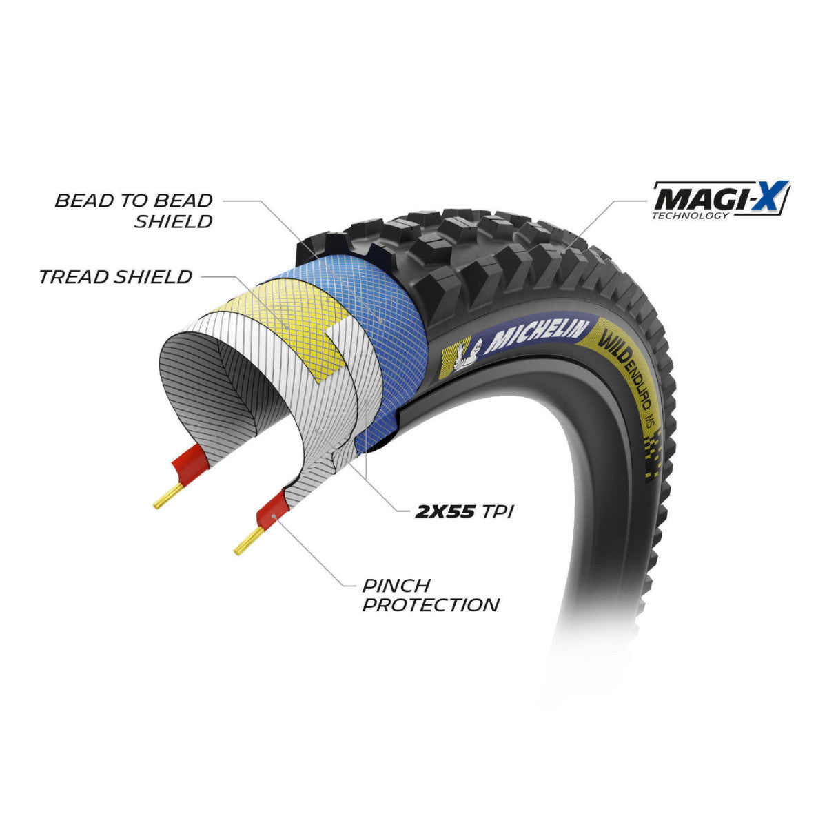 Michelin Wild Enduro MS Racing 27.5x2.40 Tubeless Black Tire 6