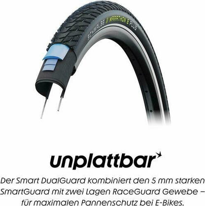 Schwalbe Marathon E-Plus Tire - 700 x 50, Clincher, Wire, Black/Reflective, 6