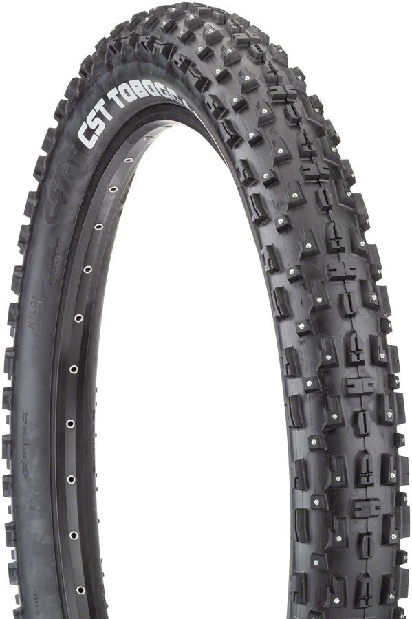 CST Toboggan Tire - 26 x 4, Clincher, Wire, Black, Studded 1