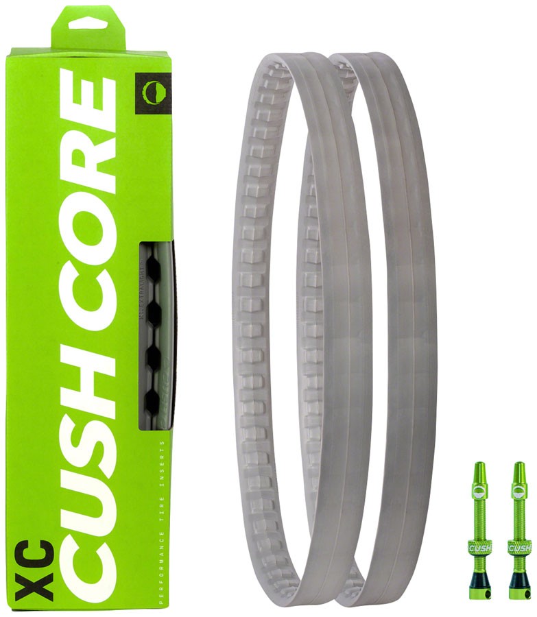 CushCore XC Tire Inserts Set 29" Pair, Includes 2 Tubeless Valves 1