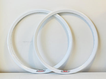 Velocity Chukker 700c Rim Set 48h White NMSW - Made in Australia 1