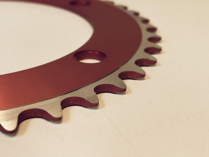 Unused Sugino Messenger 130BCD 42t Track Chainring 1/8" - PINK Anodized 3