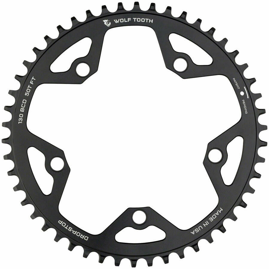 Wolf Tooth Components 130 BCD Road and Cyclocross Chainring - 46t 5-Bolt 1