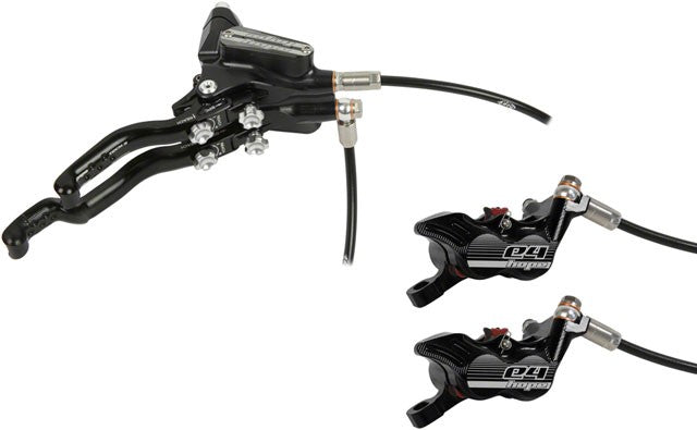 Hope Tech 3 E4 Duo Disc Brake/Lever Right Front & Rear Post Black 1