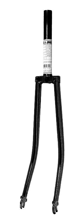 27" Road Bike Fork 1" Threaded 200mm Steerer Caliper Brake Steel Black 50mm 2