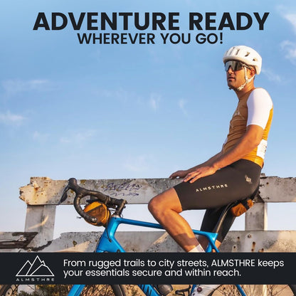 ALMSTHRE Signature Bar Bag – California Gold | Hard-Shell Bike Handlebar Bag 4