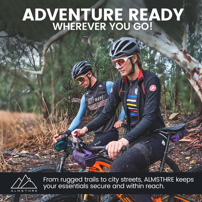 ALMSTHRE Compact Bar Bag – Sterling Violet | Hard-Shell Bike Handlebar Bag with 4