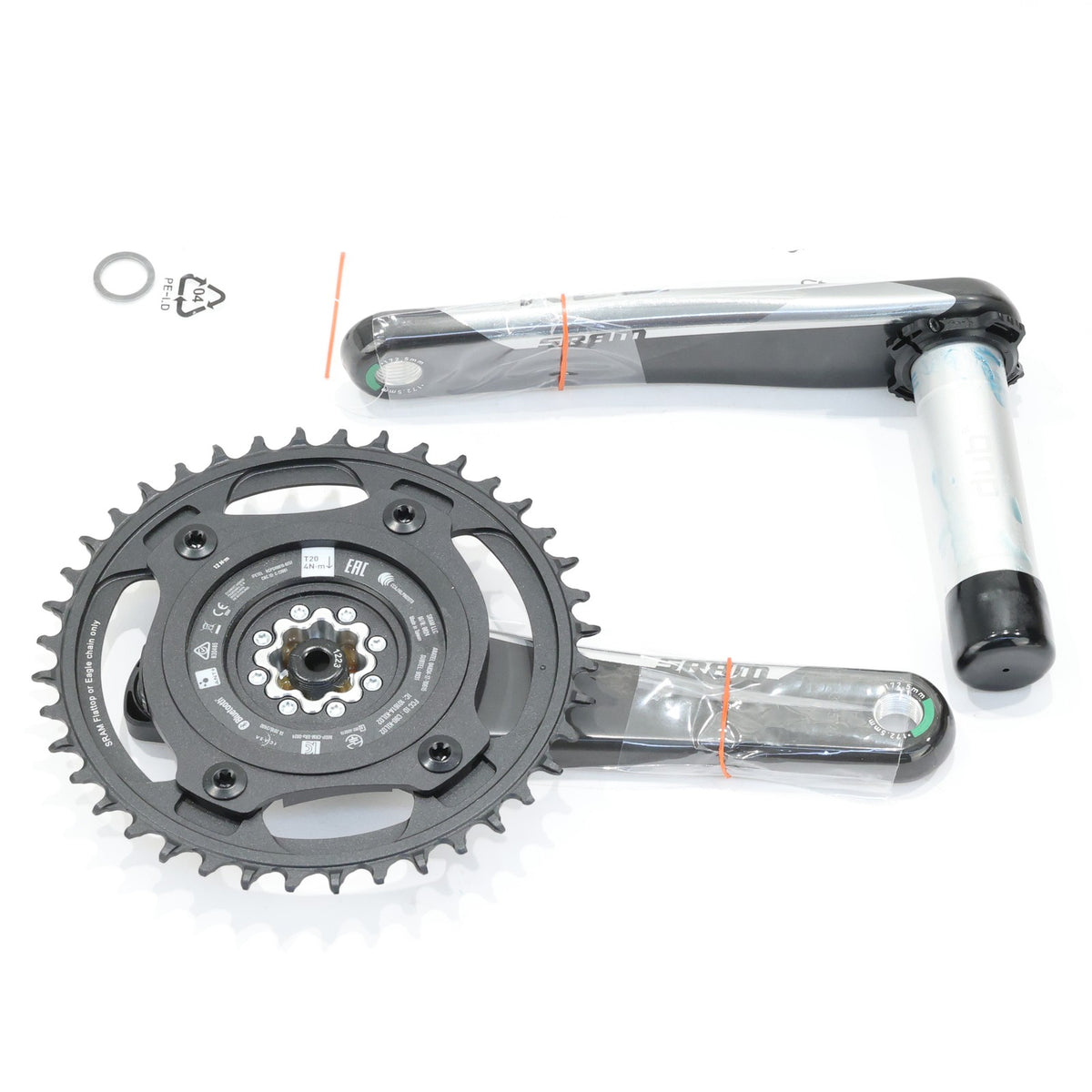 SRAM RED 1 AXS D1 Power Meter Crankset, 175mm, 12-Speed, 40T, Carbon, DUB 4