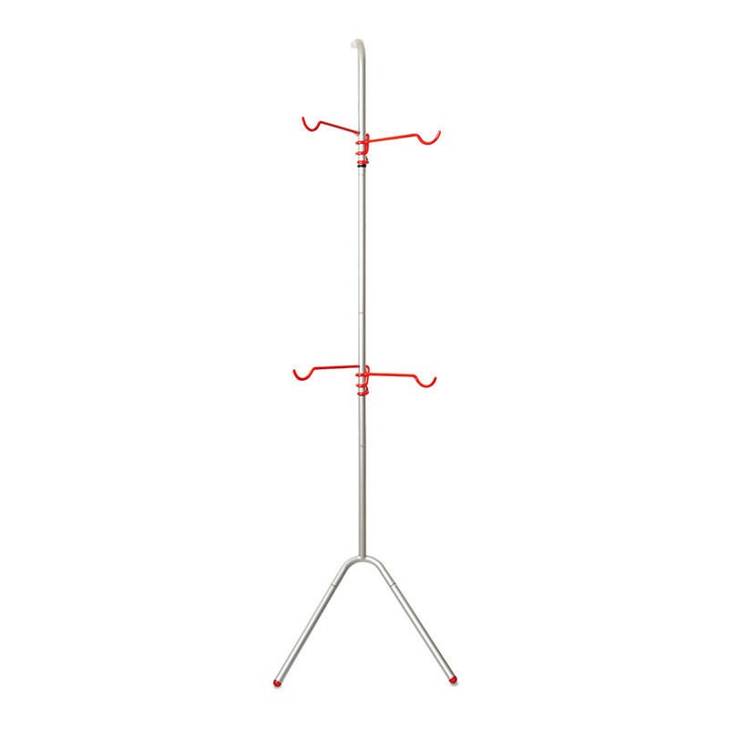 Delta Donatello Two Bike Gravity Pole Stand Silver 2-Bike Wall Leaning Storage 1