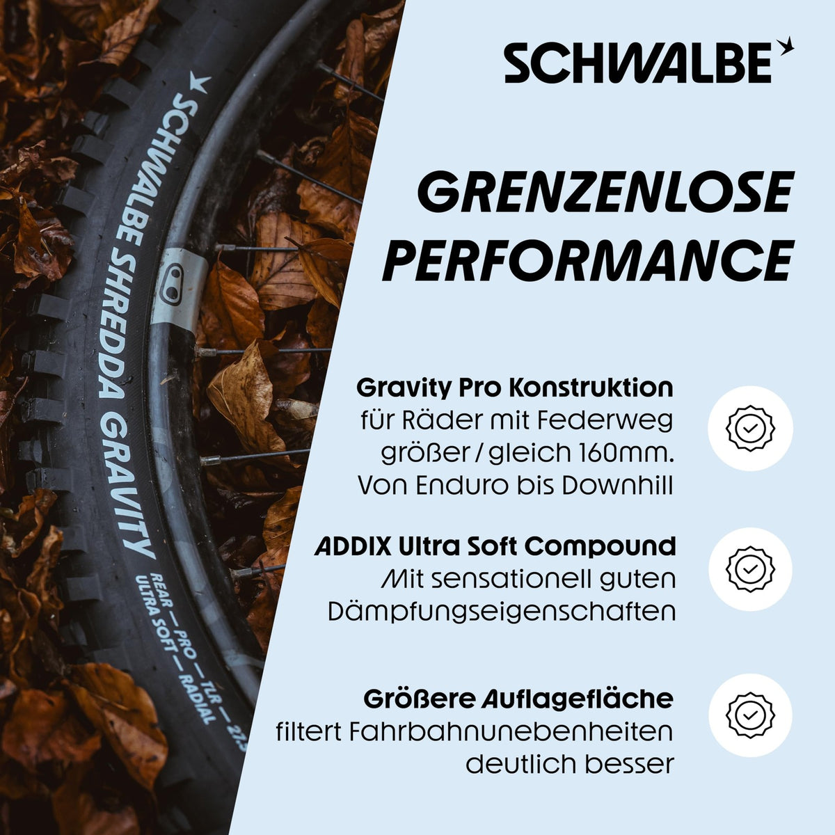 Schwalbe Shredda Mountain Tire 27.5x2.50 Folding Tubeless Ready Addix Ultra Soft 4