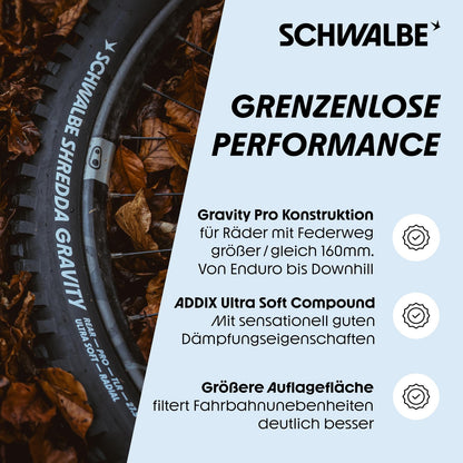 Schwalbe Shredda Mountain Tire 27.5x2.50 Folding Tubeless Ready Addix Ultra Soft 4