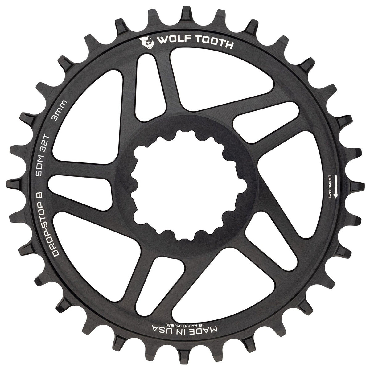 Wolf Tooth Direct Mount Chainring 30T Drop-Stop B, SRAM 3-Bolt Boost Cranks, 3mm 1