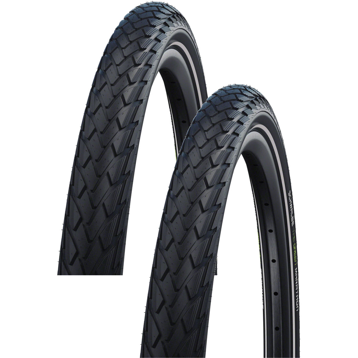 Pack of 2 Schwalbe Green Marathon Tire - 700 x 23, Clincher, Wire, 1