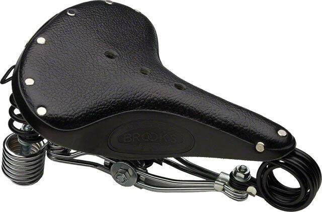 Brooks B135 Unisex Saddle Black with chrome double Spring 1