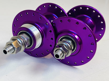 NOS SOMA Somax 36h Track Hub Set 100/120mm Fix / Free Sealed Bearings - Purple 2
