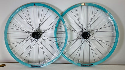 Velocity BLUNT 650b Single Speed MTB Disc Wheelset 32h 100/135 - Celeste 1