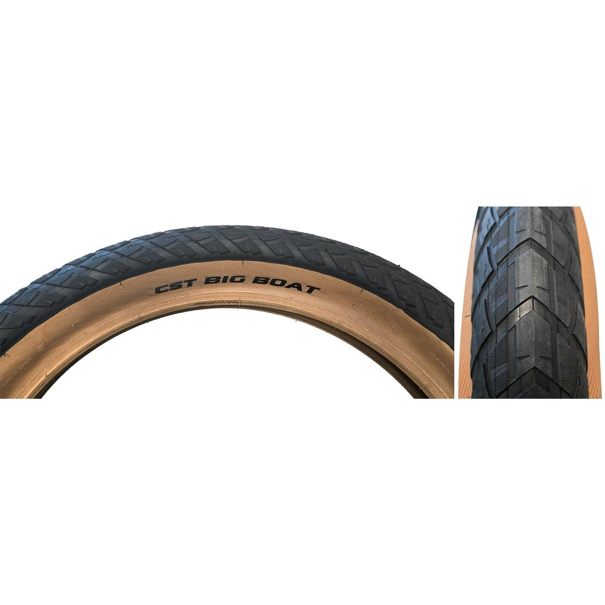 CST Big Boat 26" Fat Tire 26x4.0 Black/Tan Electric E-Bike E25 Rated 60TPI 26in 1