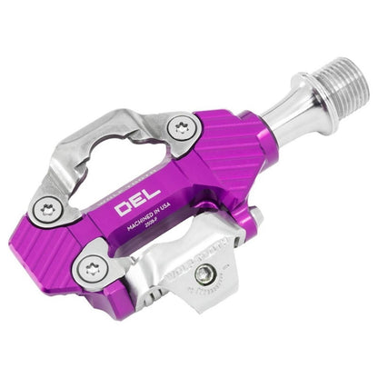 Wolf Tooth DEL Gravel Race Clipless Pedals Alloy Ultraviolet Purple, Shimano SPD 1