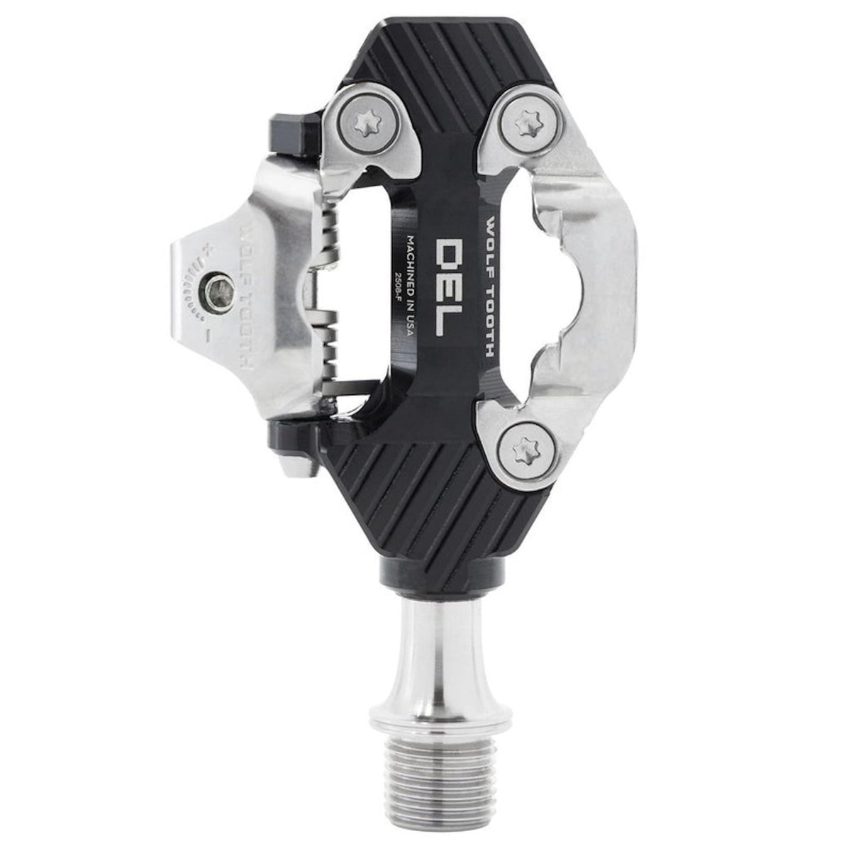 Wolf Tooth DEL Gravel Race Clipless Pedals Alloy, 9/16", Black, for Shimano SPD 4