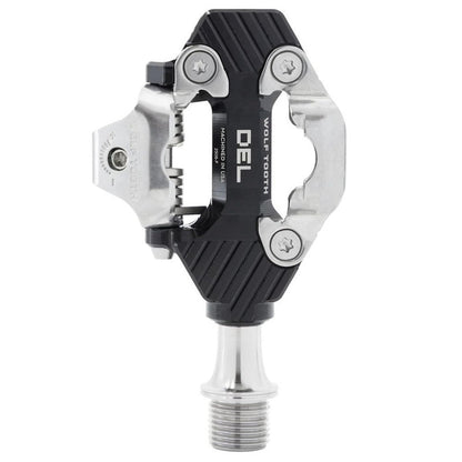 Wolf Tooth DEL Gravel Race Clipless Pedals Alloy, 9/16", Black, for Shimano SPD 4