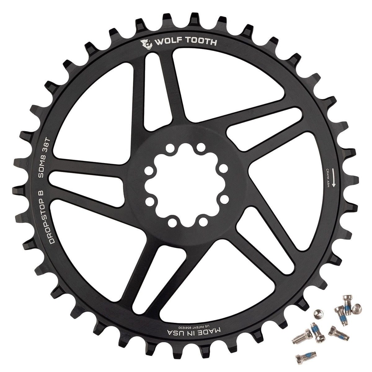 Wolf Tooth Drop-Stop B 36T Direct Mount Chainring for 8-Bolt Cranks 5
