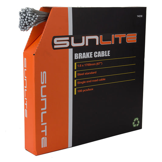 Sunlite Brake Cables Cable Brake Sunlt 1.6x1700 St Rd Bxof100 1