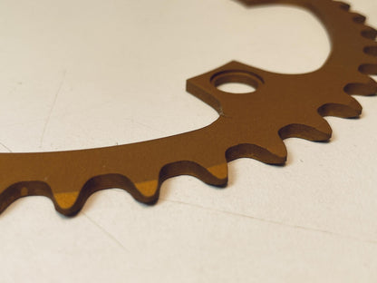 Unused Sugino Pista Track Chainring 130BCD 44t 1/8" - Gold Anodized 3