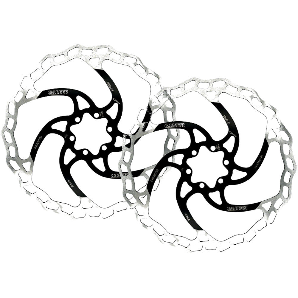 2 Galfer 203mm MTB Disc Brake Rotors 6-Bolt, 1.8mm Thickness Black/Silver 1