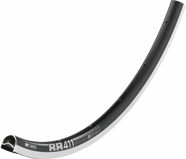 DT Swiss RR 411 700c Tubeless-Ready Road Rim 28h Black includes Squorx 1