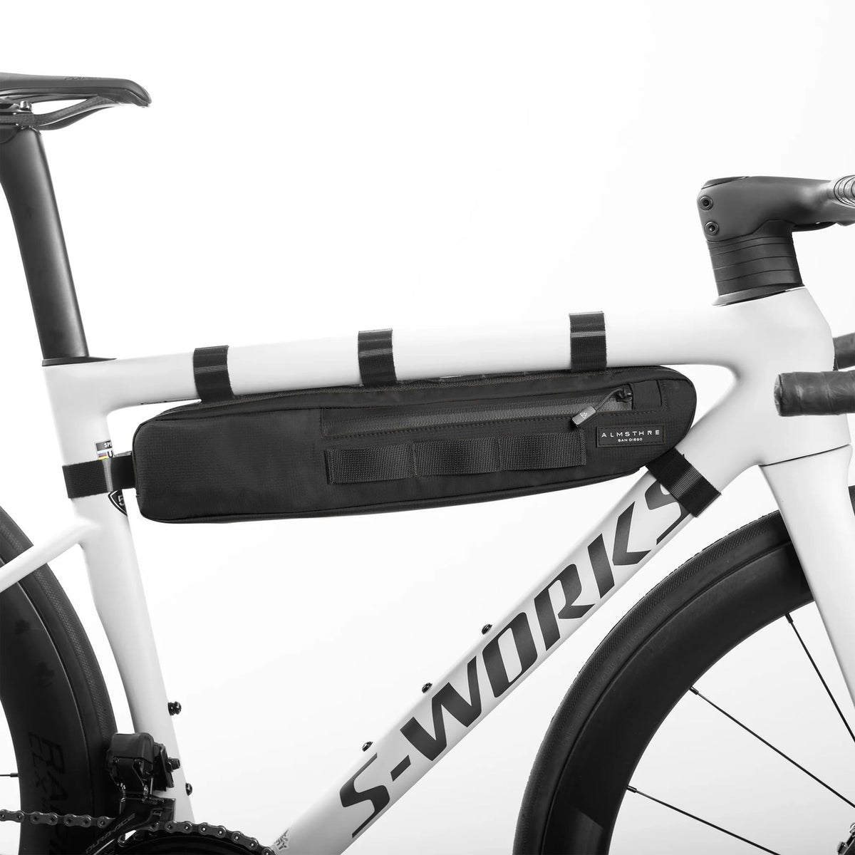 ALMSTHRE Signature Bike Frame Bag - Midnight Black, Large/XL Sizing | Durable 2