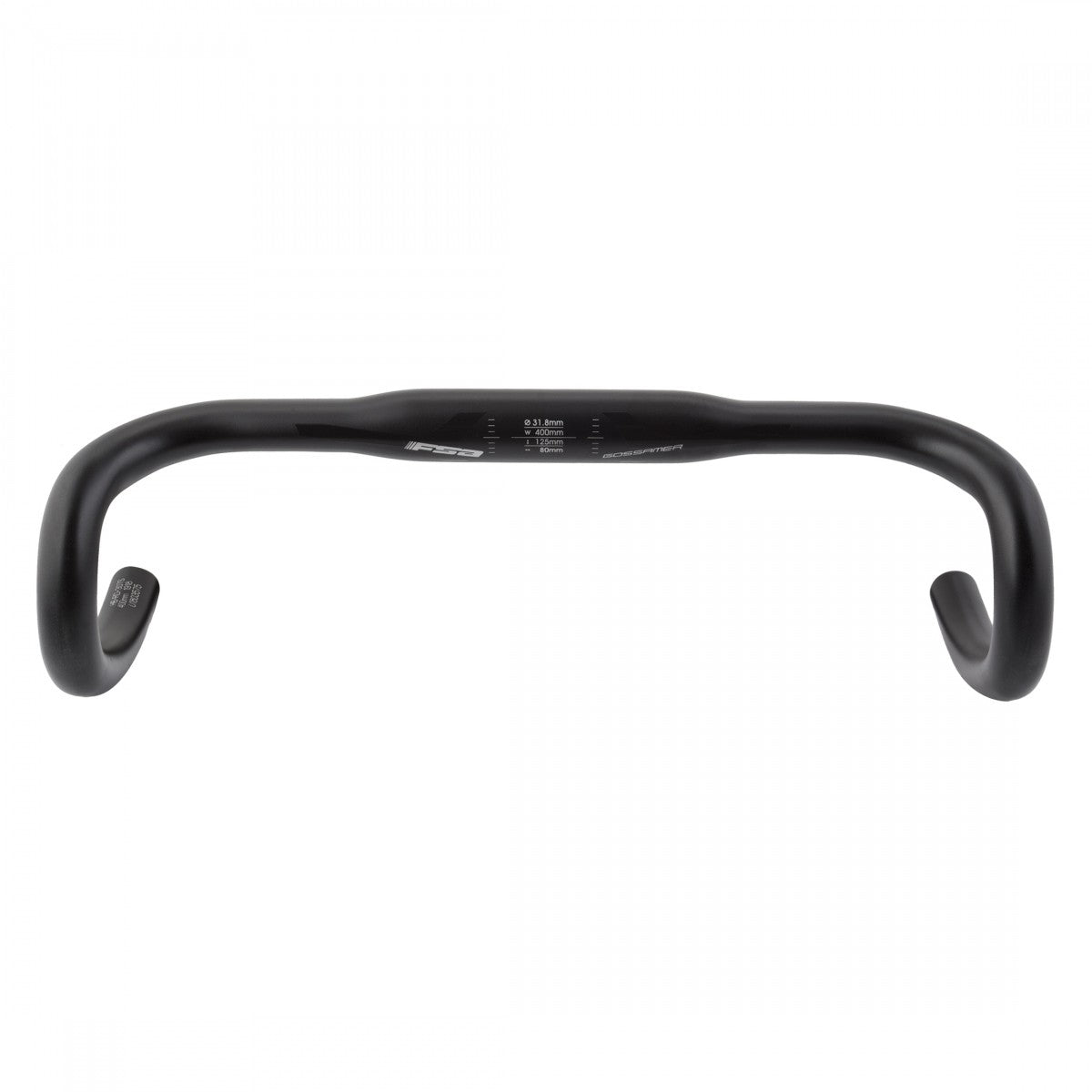 FSA Gossamer Wing Compact Drop Handlebar, Diameter: 31.8mm, 400mm, Drop: 125mm, 1