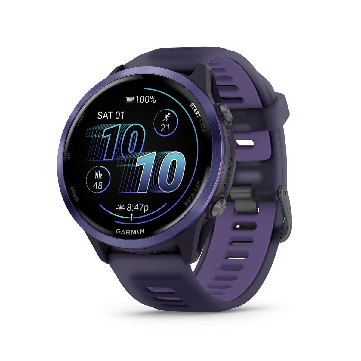 Garmin Forerunner 570 Watch 47mm Indigo/Translucent Imperial Purple Silicone 1