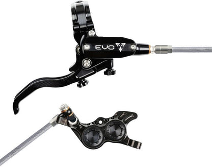 Hope EVO GR4 Disc Brake/Lever Right Post 4-Piston Braided Black 1