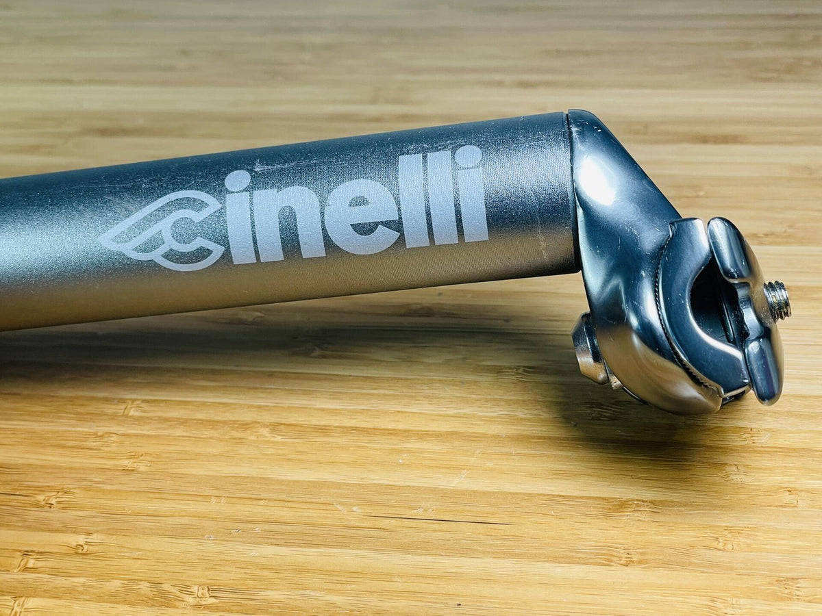 NOS Storage-Worn Cinelli LUX Alloy Seatpost 31.6mm x 350mm - Gunmetal 2