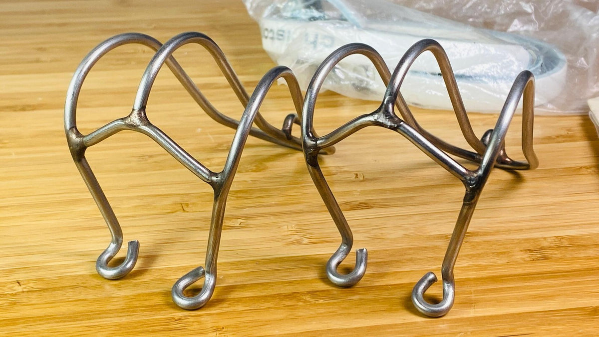NOS KING CAGE Steel Single Strap Toe Clips w/ Christophe Straps - Size Small 6