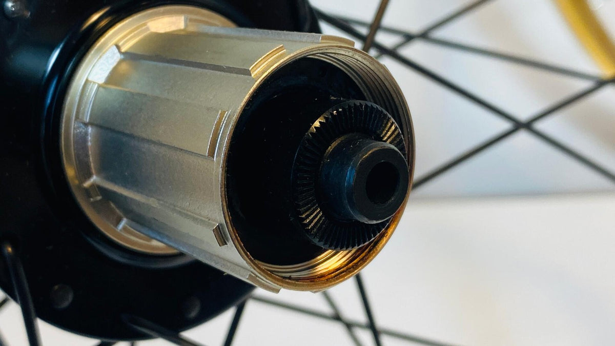 Velocity VXC 26" MTB Disc Wheelset 32h 6-Bolt 8-10 Speed 100/135 - Gold/Black 7