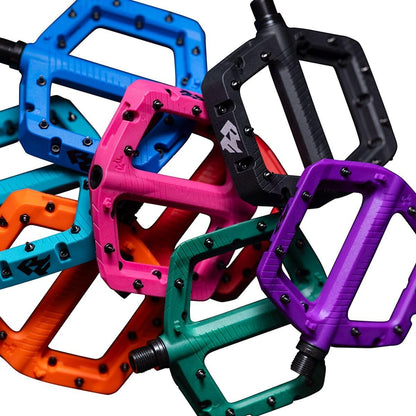 Raceface Chester Small Platform Pedals Body: Nylon Spindle Cr-Mo 9/16" Blue Pair 7