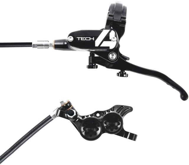 Hope Tech 4 V4 Disc Brake and Lever Set - Front, Hydraulic, Post Mount, Black 1