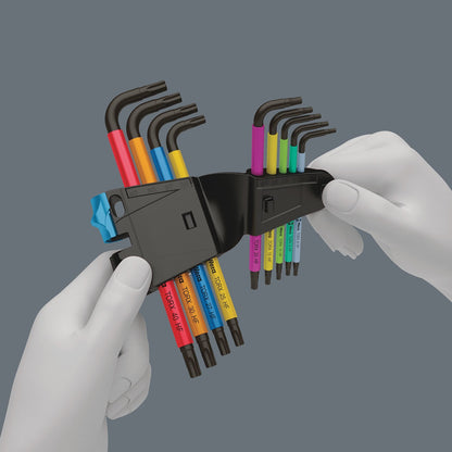 Wera 967/9 TX HF 1 L-Key Torx Wrench Set - 9 Piece, with Holder, Multicolor 4