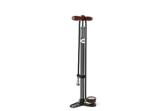 SILCA Pista Plus Bike Floor Pump with Steel Barrel, Wood Handle, 120psi 1